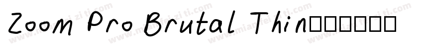 Zoom Pro Brutal Thin字体转换